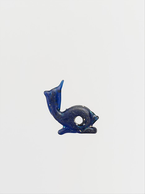 Glass pendant in the form of a dolphin by an unrecorded maker, The Metropolitan Museum of Art
