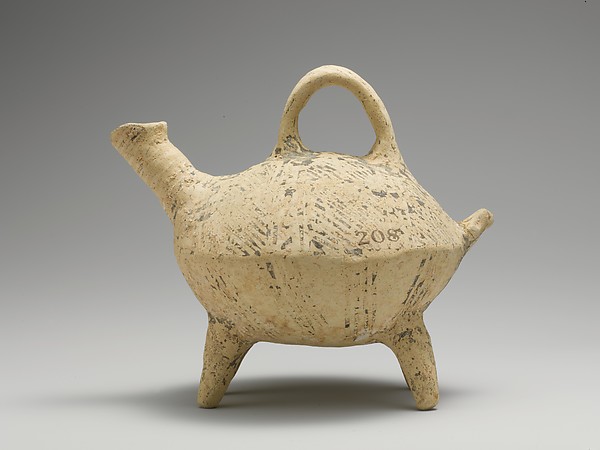 Terracotta zoomorphic askos (vessel) by an unrecorded maker, The Metropolitan Museum of Art
