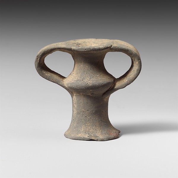 Terracotta miniature jar with two handles by an unrecorded maker, The Metropolitan Museum of Art