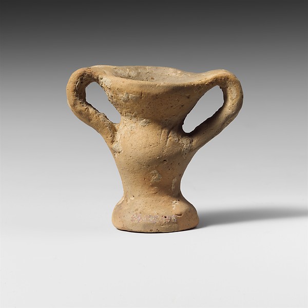 Terracotta miniature jar with two handles by an unrecorded maker, The Metropolitan Museum of Art