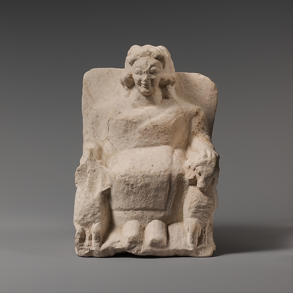 Limestone statuette of Zeus Ammon