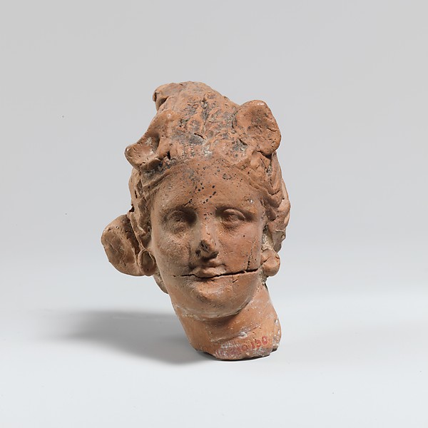 Terracotta female head