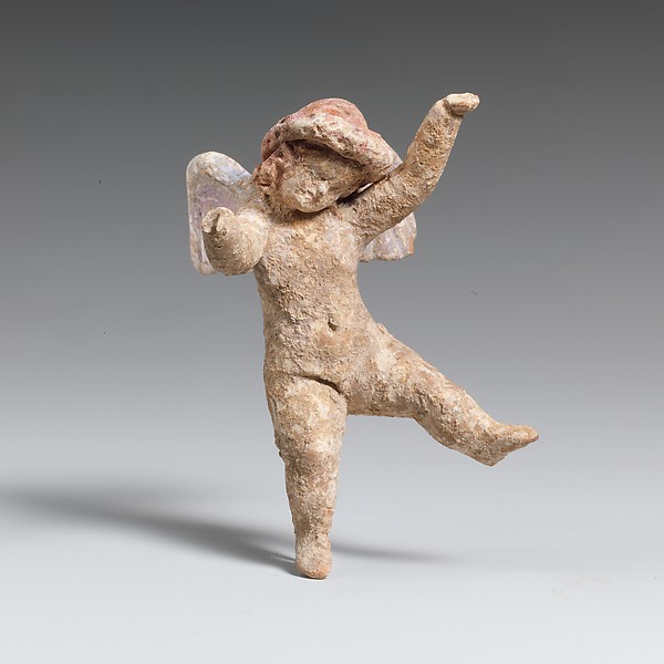 Terracotta statuette of Eros flying