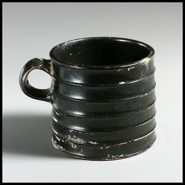 Terracotta mug with horizontal rills by an unrecorded maker, The Metropolitan Museum of Art