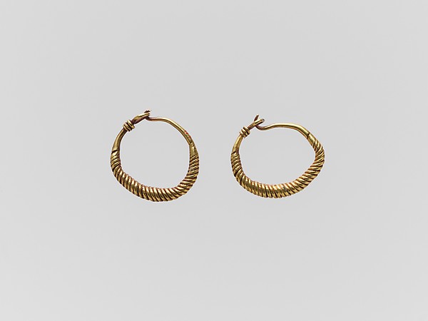 Pair of gold earrings