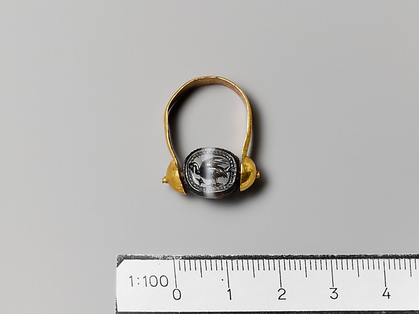 Banded agate scarab by an unrecorded maker, The Metropolitan Museum of Art
