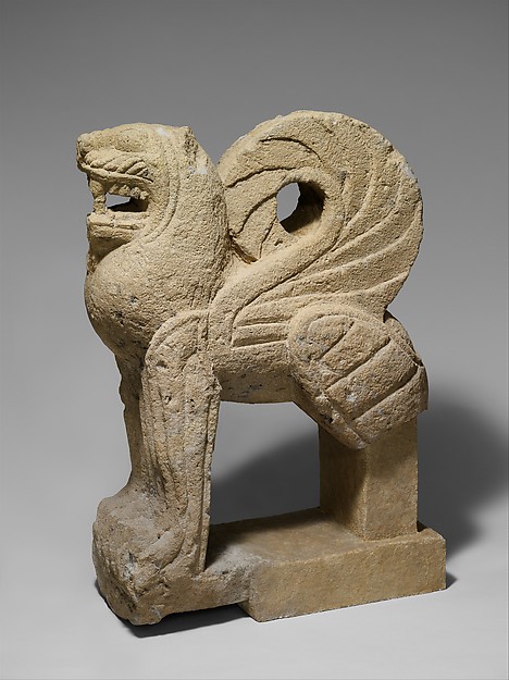 Nenfro statue of a winged lion