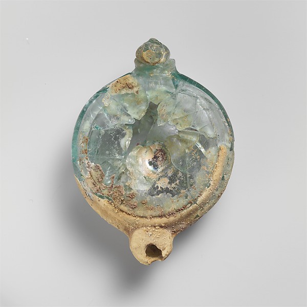Glass oil lamp by an unrecorded maker, The Metropolitan Museum of Art