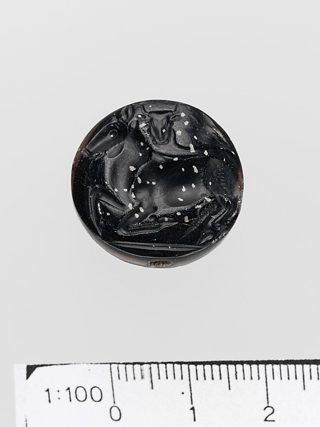 Agate lentoid seal