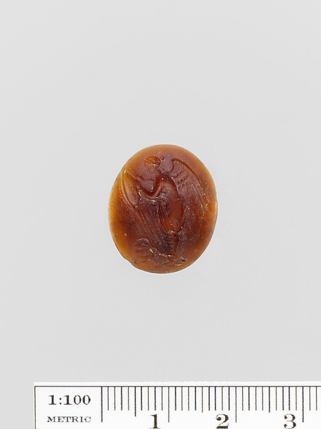 Brown glass oval by an unrecorded maker, The Metropolitan Museum of Art