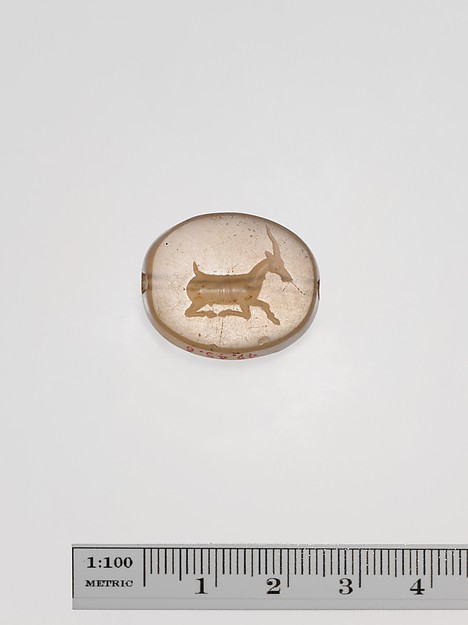 Chalcedony scaraboid seal by an unrecorded maker, The Metropolitan Museum of Art
