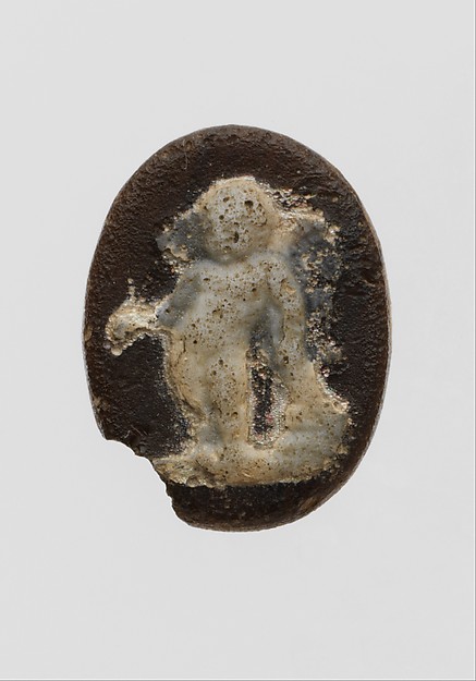 Glass cameo: Eros holding a torch by an unrecorded maker, The Metropolitan Museum of Art