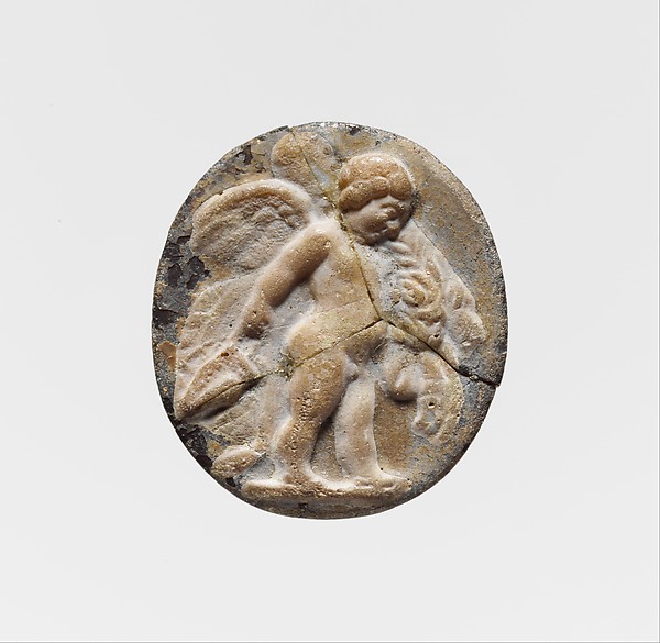 Glass cameo: winged Eros by an unrecorded maker, The Metropolitan Museum of Art