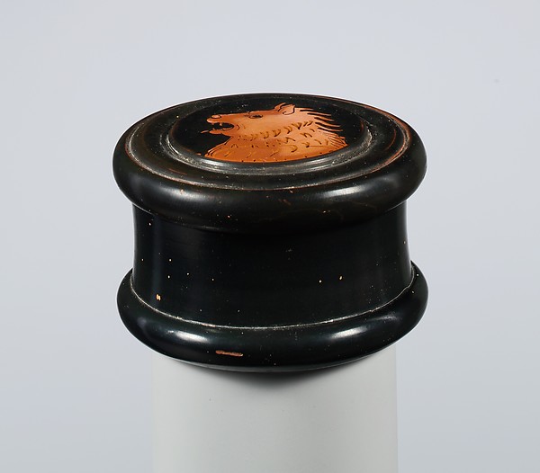 Terracotta pyxis (box) by an unrecorded maker, The Metropolitan Museum of Art