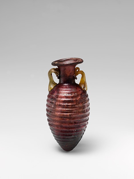 Glass amphoriskos with horizontal ribs by an unrecorded maker, The Metropolitan Museum of Art