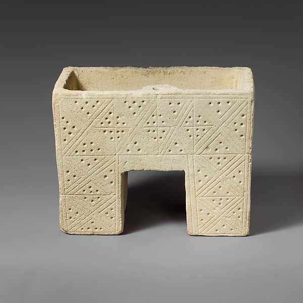 Limestone chest with incised decoration by an unrecorded maker, The Metropolitan Museum of Art