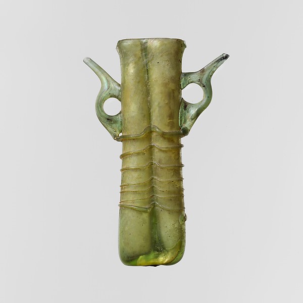 Glass double cosmetic flask (kohl tube) by an unrecorded maker, The Metropolitan Museum of Art