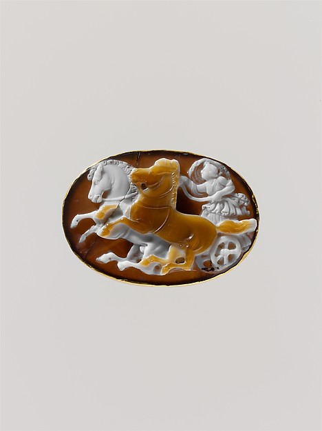 Sardonyx cameo of Aurora driving her chariot by an unrecorded maker, The Metropolitan Museum of Art