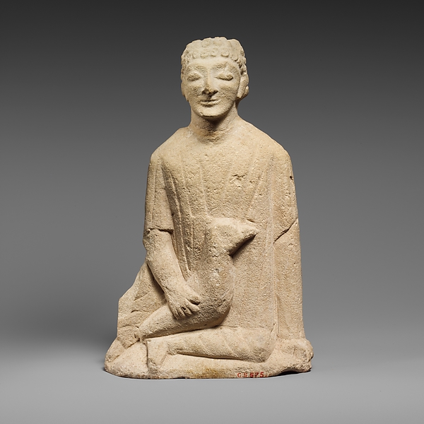 Limestone statuette of a temple boy by an unrecorded maker, The Metropolitan Museum of Art