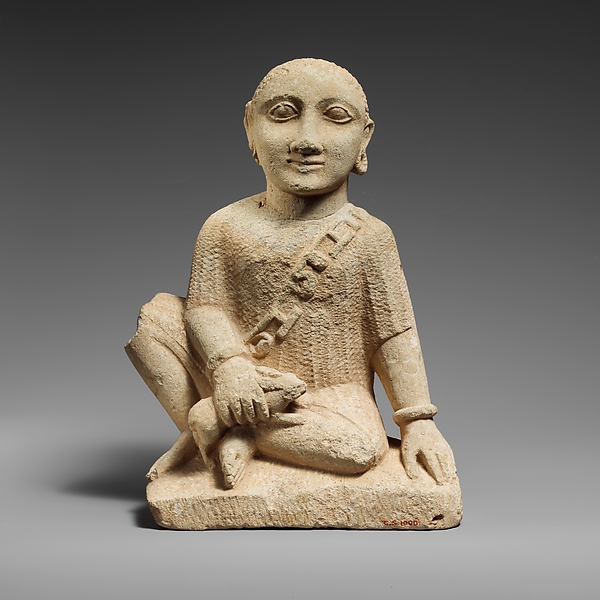 Limestone statuette of a temple boy by an unrecorded maker, The Metropolitan Museum of Art