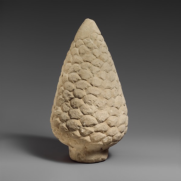 Limestone pinecone from a funerary cippus by an unrecorded maker, The Metropolitan Museum of Art