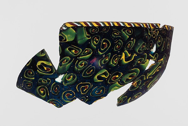Glass mosaic bowl fragments