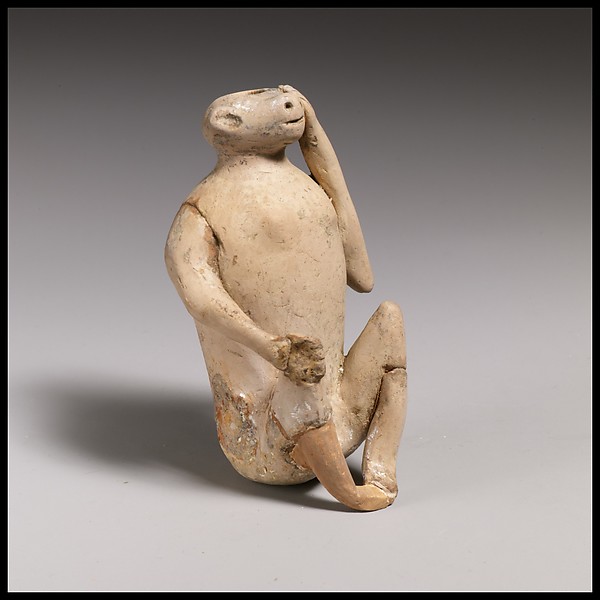 Terracotta vase in the form of an ape by an unrecorded maker, The Metropolitan Museum of Art