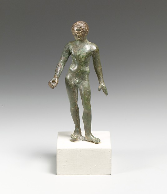 Bronze statuette of a youth