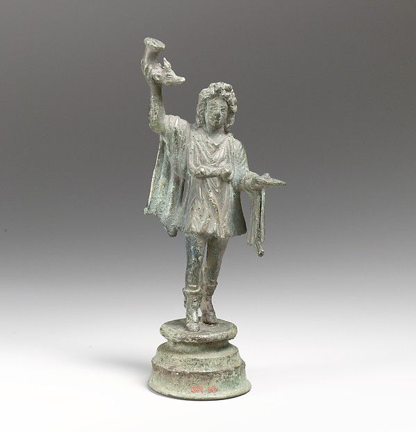Bronze statuette of a dancing Lar
