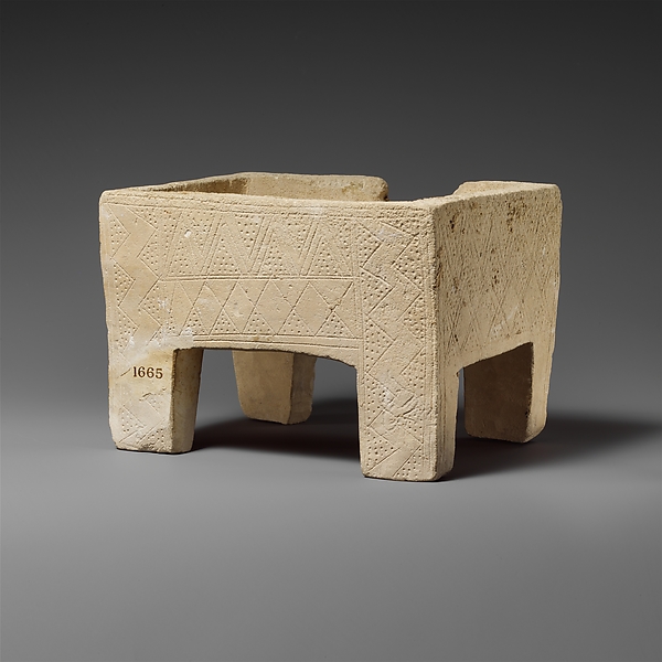 Limestone chest with incised decoration by an unrecorded maker, The Metropolitan Museum of Art