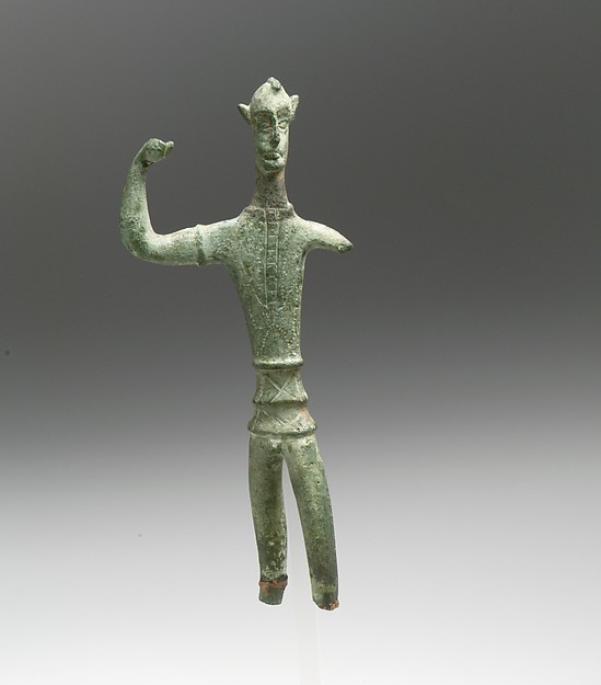 Bronze statuette of a warrior