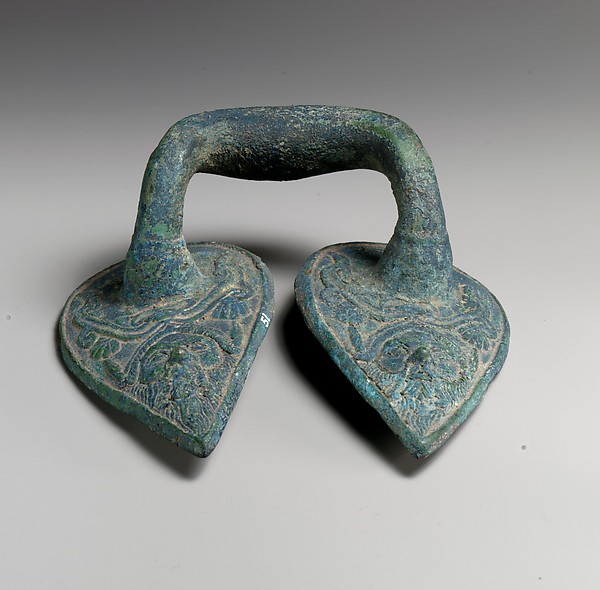 Bronze handle of a vessel with Silenos mask by an unrecorded maker, The Metropolitan Museum of Art
