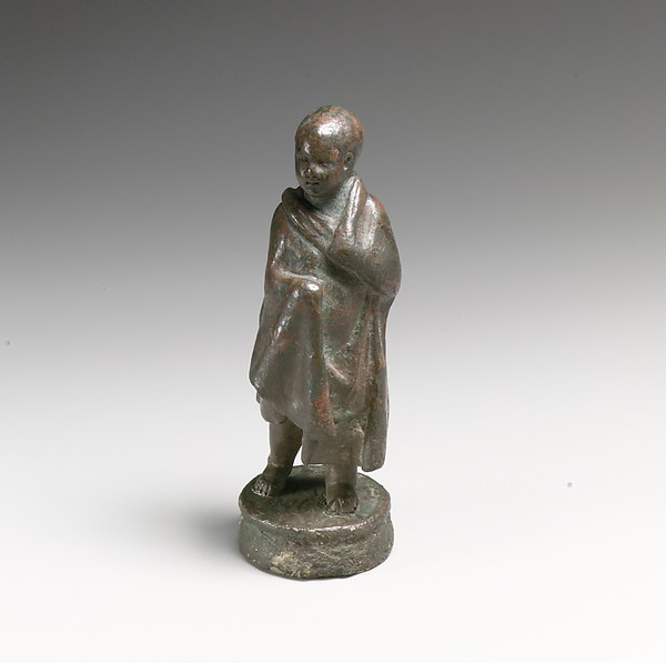 Bronze statuette of a boy in the pose of an orator by an unrecorded maker, The Metropolitan Museum of Art