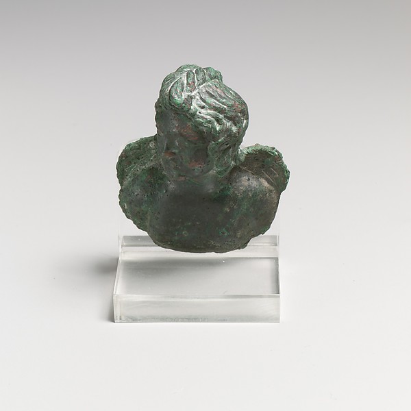 Bronze fulcrum attachment with a bust of Eros by an unrecorded maker, The Metropolitan Museum of Art