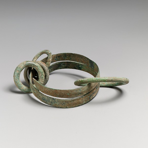 Bronze bracelet with four rings by an unrecorded maker, The Metropolitan Museum of Art