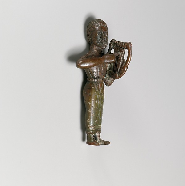 Statuette of a harp (lyre) player, male by an unrecorded maker, The Metropolitan Museum of Art