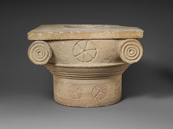 Limestone votive capital, ca. 4th century BCE