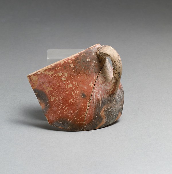 Terracotta rim, body and handle from a cup by an unrecorded maker, The Metropolitan Museum of Art