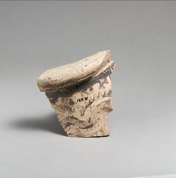 Terracotta base of cup with marine design by an unrecorded maker, The Metropolitan Museum of Art