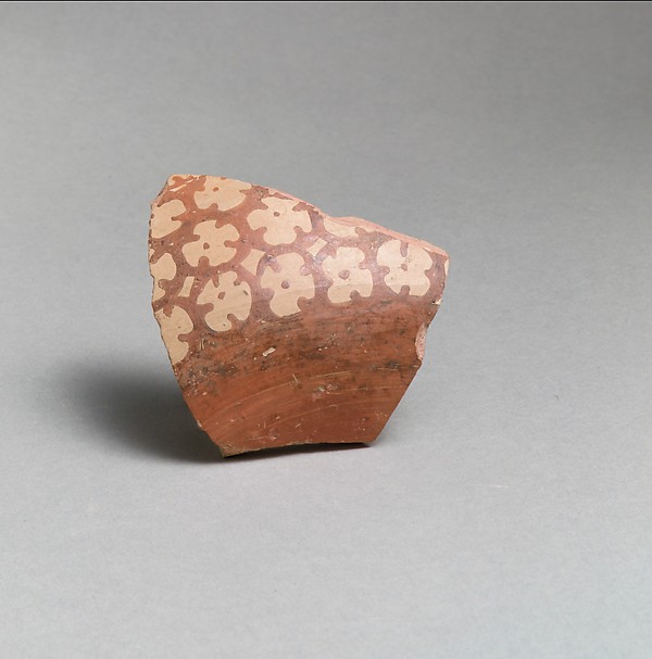 Terracotta vessel fragment with rosettes by an unrecorded maker, The Metropolitan Museum of Art