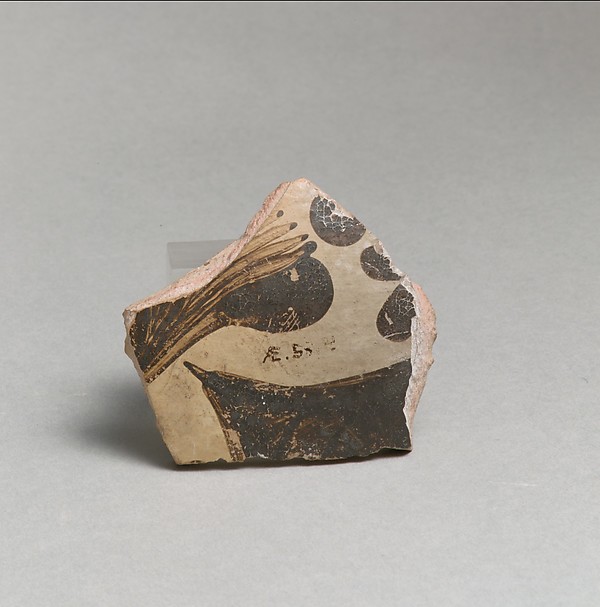 Terracotta vessel fragment with floral design by an unrecorded maker, The Metropolitan Museum of Art