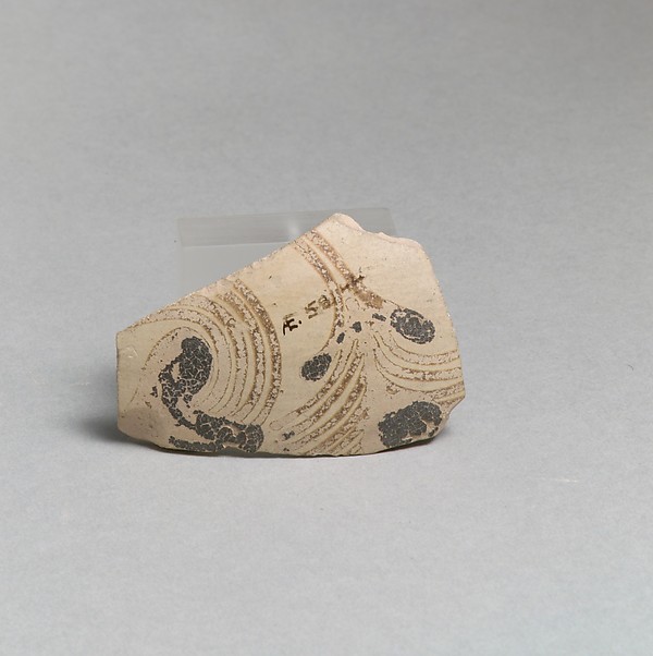 Terracotta vessel fragment with floral design by an unrecorded maker, The Metropolitan Museum of Art