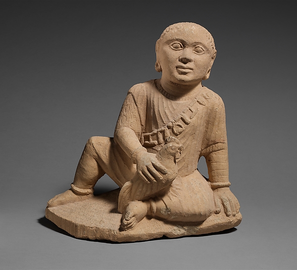 Limestone temple boy, 1st quarter fo the 4th century BCE