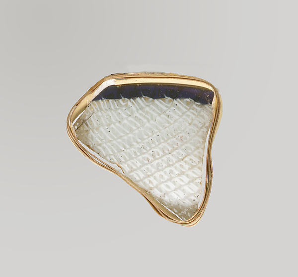 Glass network mosaic bowl fragment by an unrecorded maker, The Metropolitan Museum of Art