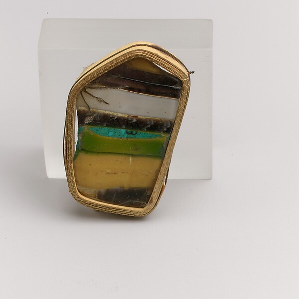 Glass striped mosaic fragment by an unrecorded maker, The Metropolitan Museum of Art