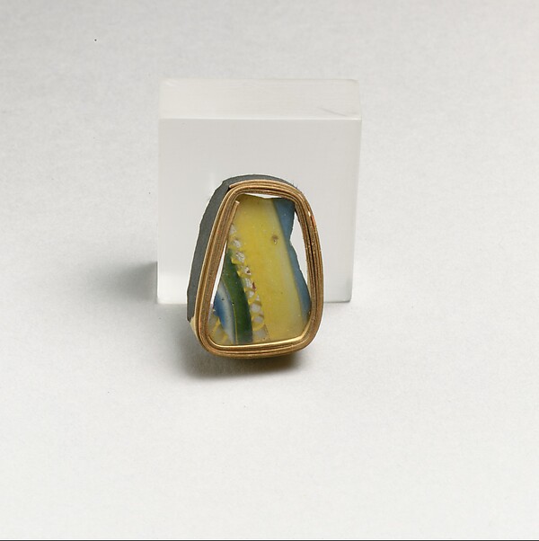 Glass striped mosaic fragment by an unrecorded maker, The Metropolitan Museum of Art