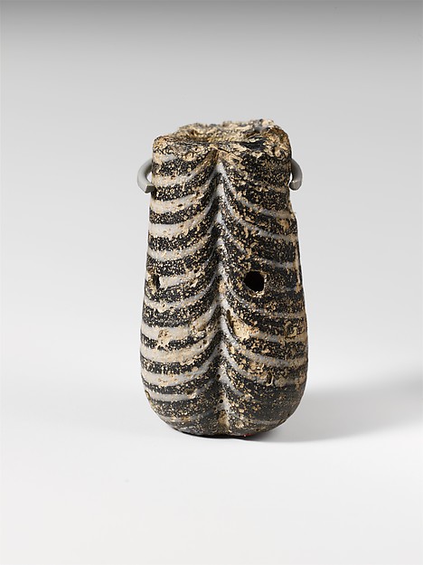 Glass pendant bead in the shape of a plumbline by an unrecorded maker, The Metropolitan Museum of Art