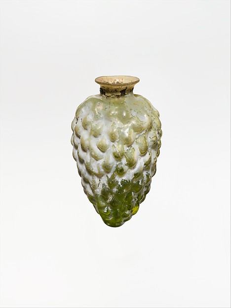 Glass flask in the shape of a pine cone by an unrecorded maker, The Metropolitan Museum of Art