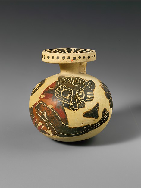 Terracotta aryballos (oil flask) by an unrecorded maker, The Metropolitan Museum of Art