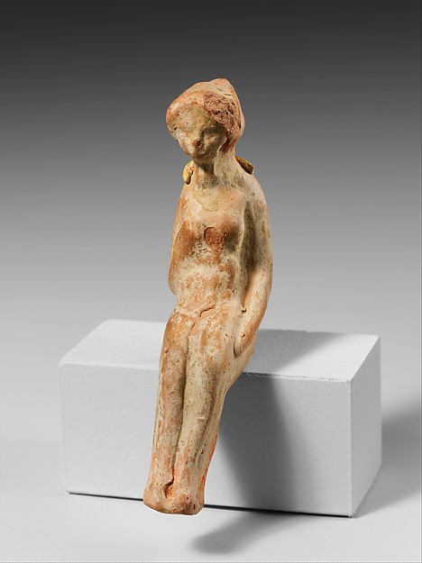 Terracotta statuette of a seated woman by an unrecorded maker, The Metropolitan Museum of Art